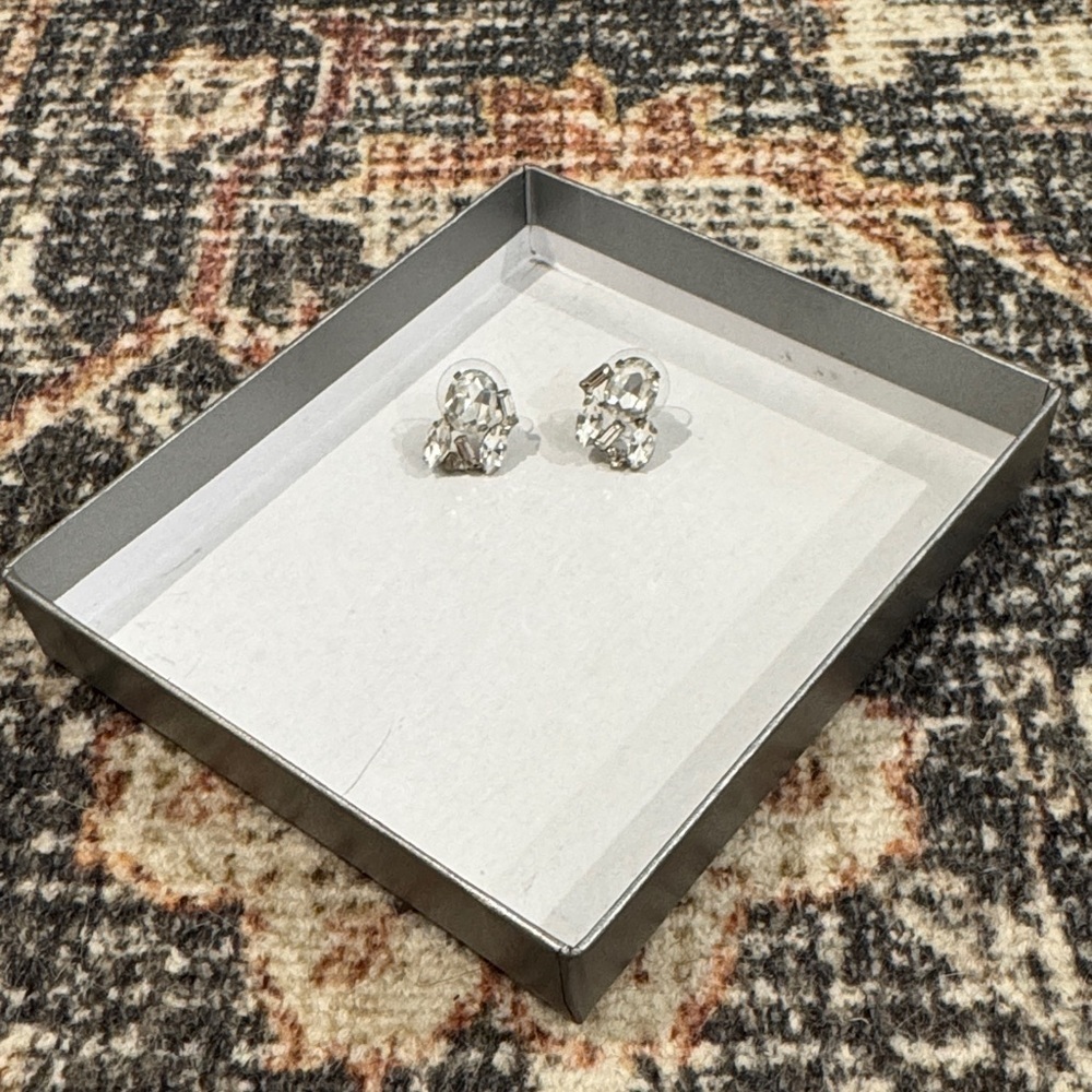 Geometric Faux Diamond Stud Earrings